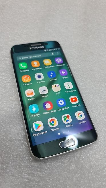 Техника и электроника: Samsung Galaxy S6 Edge, Б/у, 64 ГБ, цвет - Зеленый — 4