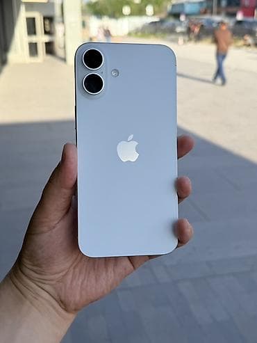 iphone 16e цена: IPhone 16 Plus, Б/у, 256 ГБ, Белый, Защитное стекло, Чехол, 92 % — 1