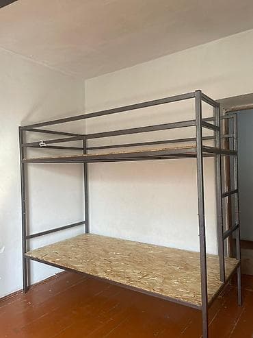 Керебеттер: Двухъярусная металлическая кровать - Прочная разборная конструкция из — 1