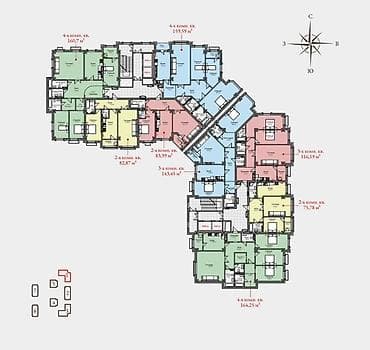 elegance stroy: 2 комнаты, 81 м², Элитка — 5