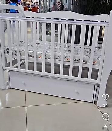 кровать детская машина: Детская кроватка-колыбель белого цвета - Классическая конструкция с — 1