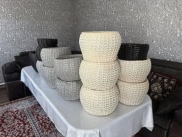 4 pot: Плетёные кашпо для дома и сада - Материал: ротанг/пластик под ротанг — 6