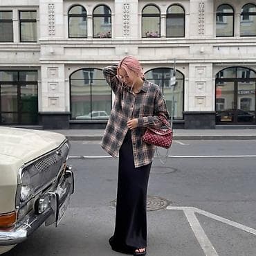 женские рубашки в клетку: Рубашка женская в клетку - Размер: 42–44 - Состав ткани: хлопок 50% — 9