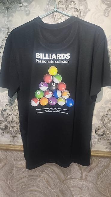 bull print: Футболка с принтом “BILLIARDS – Passionate collision” - Цвет: черный — 1
