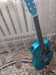 акустическая и классическая гитара: Акустическая гитара 6-струнная,38 дюйм, цвет бирюзовый/морская волна — 2