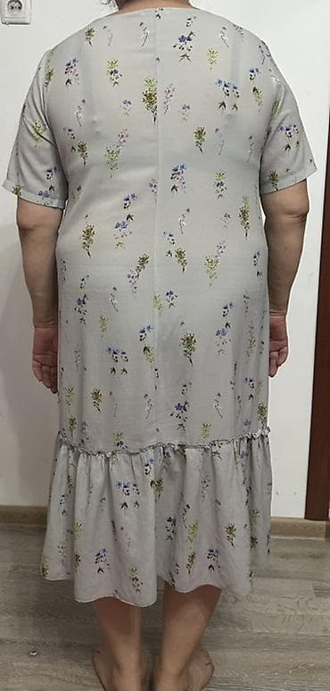 Повседневное платье, Лето, Длинная модель, Прямое, XL, 2XL