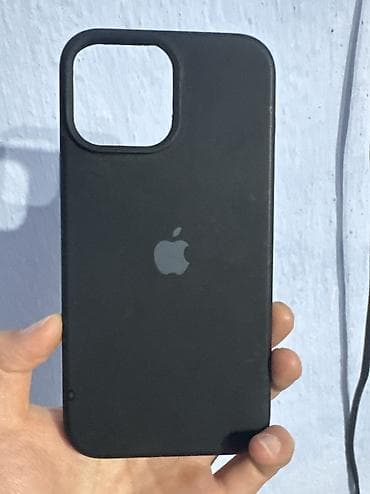 ремонт материнской платы: Чехол для iPhone 13 про Макс(чёрный, с логотипом Apple) - — 1