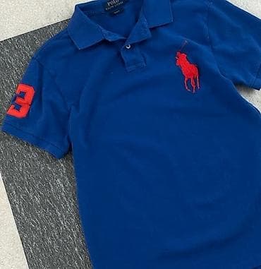 polo рубашка: Мужская футболка, S, Polo Ralph Lauren, Б/у, цвет - Синий, Самовывоз, Платная доставка — 2
