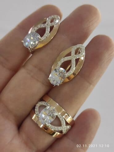 набор пандора: Комплект Бесконечность Серебро + золото 925/ пробы Набор с камнями — 4