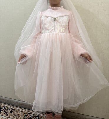 школьные формы для девочек: Детское платье, цвет - Розовый, Новый — 4