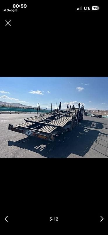 тент крыша: Прицеп, DAF, Сar carrier trailer, 9 т, Б/у — 8