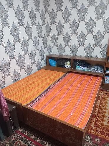 Балдар эмереги: Уктоочу бөлмө гарнитуру, Колдонулган, Эки кишилик керебет, Шкаф, Комод, ДСП, Өзү алып кетүү, түсү - Күрөң — 3