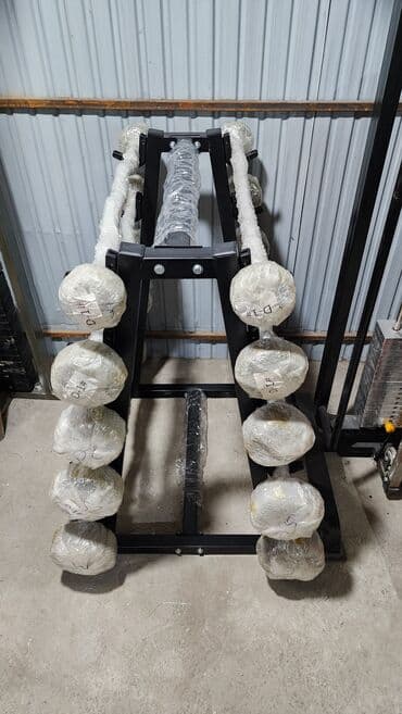 настольные теннисные ракетки: Стойка для гантелей, вмещающая десять гантелей. Прочная конструкция из — 2