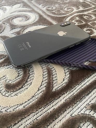 IPhone X, 256 ГБ, Space Gray, Чехол