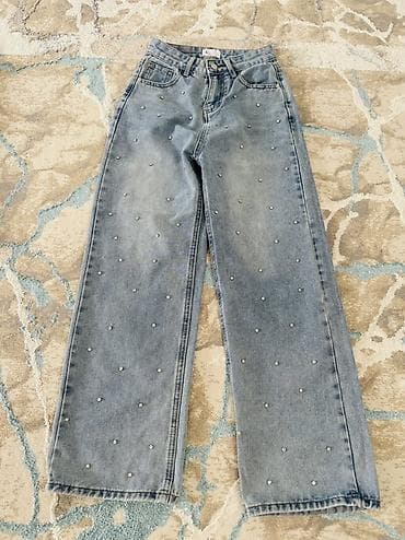 джинсовая одежда: Женский набор одежды в деним-стиле Состав: - Светло-голубая блузка с — 4