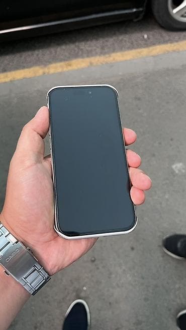 IPhone 15 Pro, Б/у, 256 ГБ, Natural Titanium, Чехол, 81 %