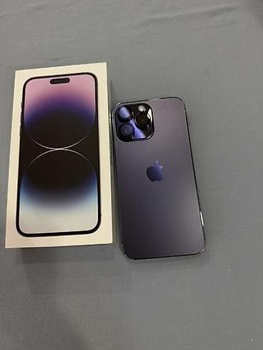 tecno spark 10pro: IPhone 14 Pro Max, Б/у, 256 ГБ, Deep Purple, Коробка, 80 % — 2