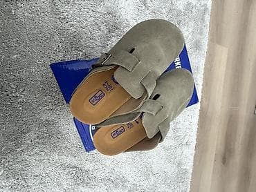 чемодан размер средний: Сабо, 37, Birkenstock, Новый, цвет - Серый — 1