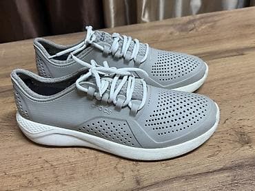 Личные вещи: Мужские кроссовки, 42, 42.5, Crocs, Б/у, цвет - Серый, Самовывоз — 4
