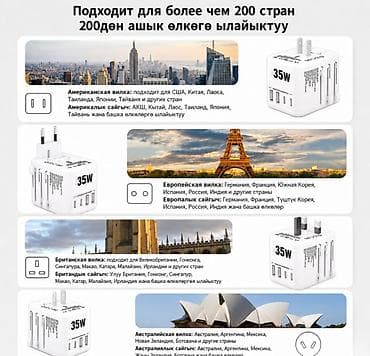 iphone charger: Универсальная зарядка для путешествий Kantravel travel adapter 35W — 7