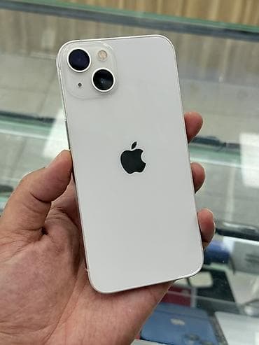 poco 7: IPhone 13, Б/у, 256 ГБ, Белый, Защитное стекло, Чехол, 100 % — 1