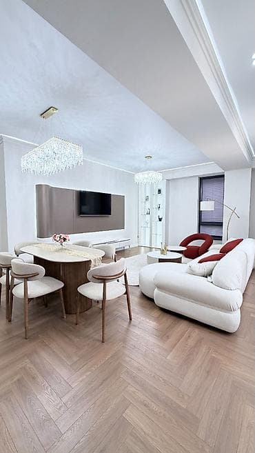 Квартиры: 3 комнаты, 104 м², Асанбай мкр 9 этаж, Дизайнерский ремонт — 10