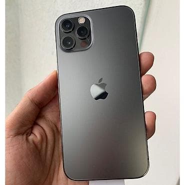 IPhone 12 Pro, Б/у, 128 ГБ, Графит, Защитное стекло, Чехол, 88 %