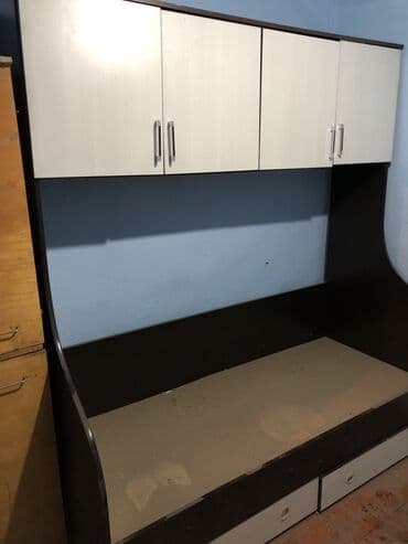 кухонный шкаф напольный: Кире бериш үчүн гарнитур, Колдонулган, Шкаф, ДСП, Өзү алып кетүү, Акылуу жеткирүү, түсү - Саргыч боз — 1