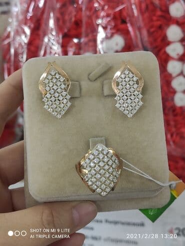 свадебные наборы ручной: Набор украшений, Проба 925, Женские, Новый — 1