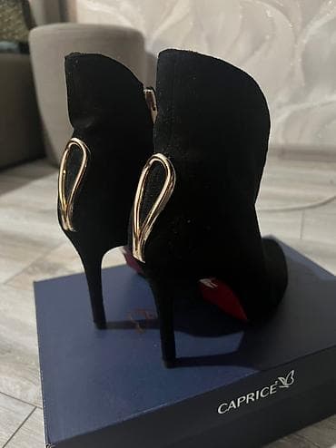 ботильоны черные: Ботинки, 39, Б/у, цвет - Черный, Самовывоз — 2