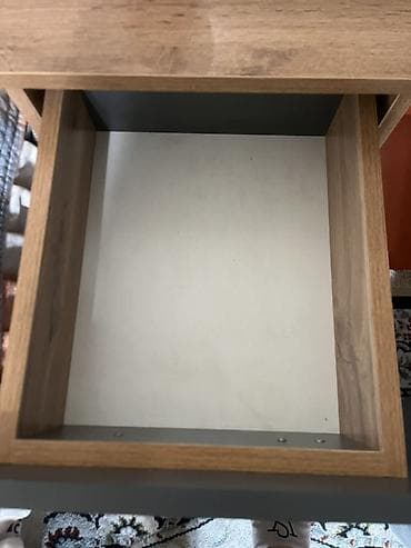 дамский стол: Туалетный столик, Б/у, С зеркалом, цвет - Серый, ЛДСП — 5