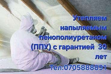 Строительство под ключ: Утепление напыляемым пенополиуретаном (ППУ) - Профессиональное — 1