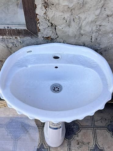 эмалированные тазы: Раковина для ванной, Особенности: Глянцевое, Овальная форма, Материал: Керамика — 2