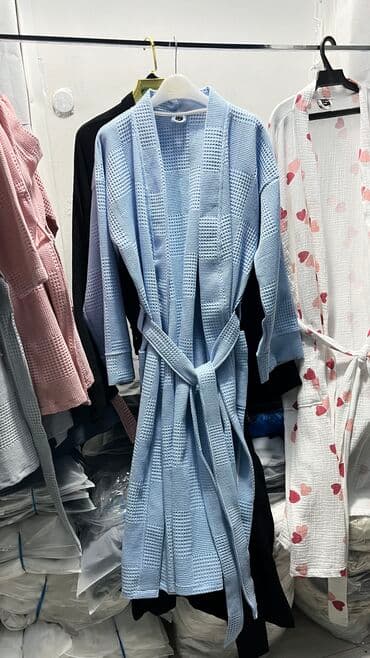 домашние халаты больших размеров: Муслиновые халаты Вафельные халаты Мужские/Женские/Детские 100%хлопок — 3