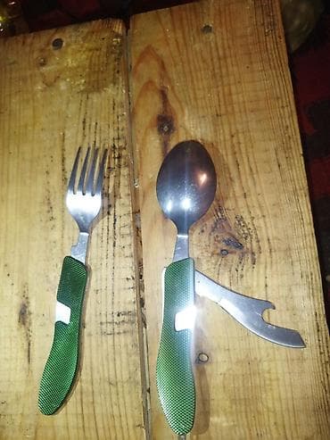 Складной туристический набор «ложка-вилка-открывалка» - Компактный