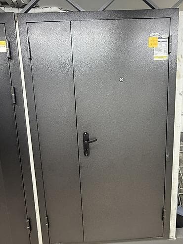 Двери для домов и квартир, Металлическая, Двухстворчатая, Правосторонняя, цвет - Серый