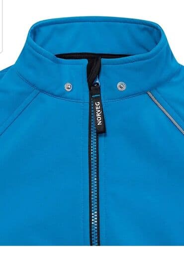 джинсы голубые: Куртка софтшел для мальчика, размер 140-146, фирма NORVEG, новая — 4