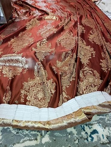 шторы золотистые: Комплект штор, Жаккард, Готовое изделие, Новый, Для зала — 6