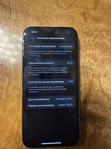 15 про 128: IPhone 15 Pro, 512 ГБ, Natural Titanium, Защитное стекло, 80 % — 4