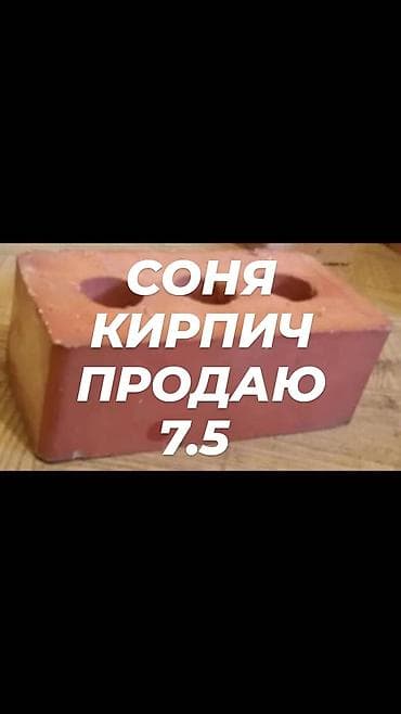 Кирпич керамический пустотелый - Формат: прямоугольный, с круглыми at lalafo.kg Кирпич керамический пустотелый - Формат: прямоугольный, с круглыми