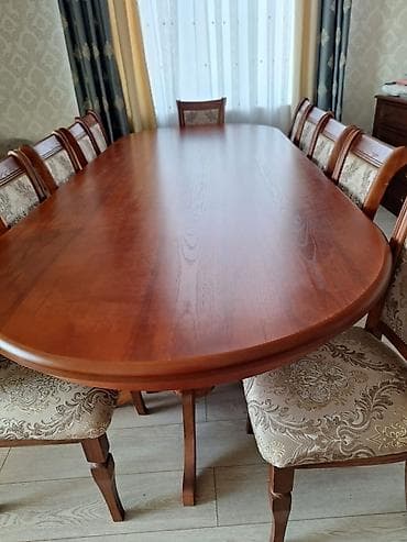 Конок бөлмөсү үчүн үстөл жана отургуч, Жаңы, Өзү алып кетүү, түсү - Күрөң lalafo.kg да Конок бөлмөсү үчүн үстөл жана отургуч, Жаңы, Өзү алып кетүү, түсү - Күрөң