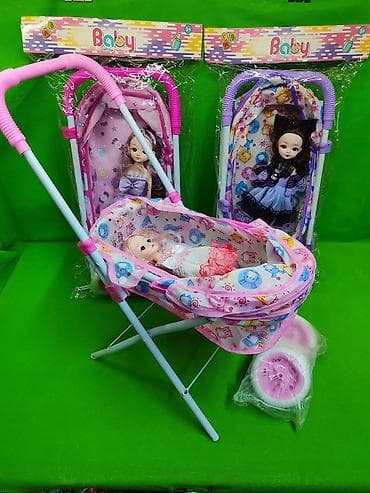 Коляска игрушка детская + 2 куклы игрушки в комплекте в ассортименте👧