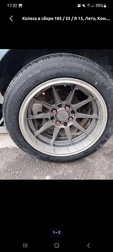Комплект колес в сборе 185/55 R15 - Размер шин: 185/55 R15 - Сезон at lalafo.kg Комплект колес в сборе 185/55 R15 - Размер шин: 185/55 R15 - Сезон