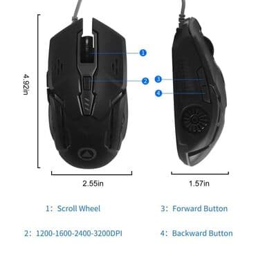 акустические системы razer со светомузыкой: Игровая мышь G5 с подсветкой Арт.2058 Удобная матовая — 3