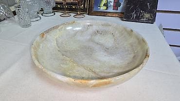 старинные вещи: Чаша из камня Оникс(пропускает свет), Англия конца 90х годов, без — 1