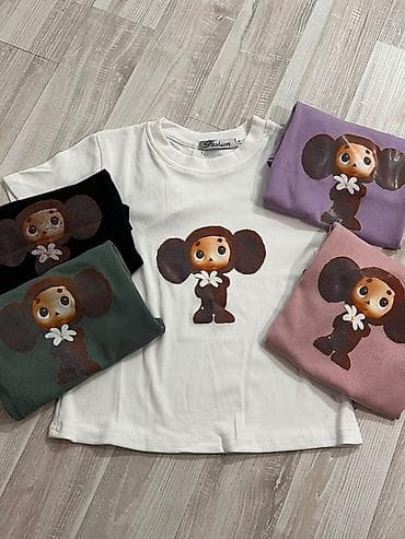 Топы и рубашки: Оптом / и в розницу Детские футболки с принтом мультперсонажа - — 3