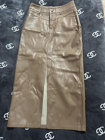 Юбка, Модель юбки: Прямая, Миди, По талии, С вырезом