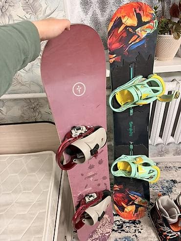 купить сноуборд бу бишкек: Burton, Универсальные, С креплениями, Б/у — 4