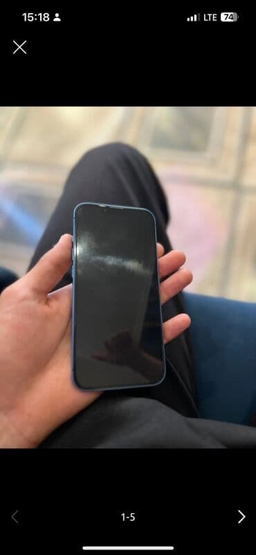 iphone 13 оригинал: IPhone 13, Б/у, 128 ГБ, Синий, Защитное стекло, Зарядное устройство, Кабель, 84 % — 4