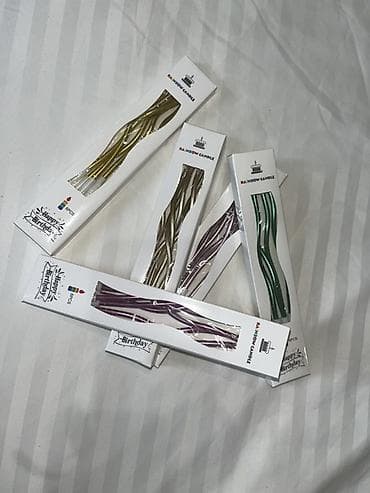 свеча декоративная: Набор декоративных свечей для торта Rainbow Candle - Форма — 3